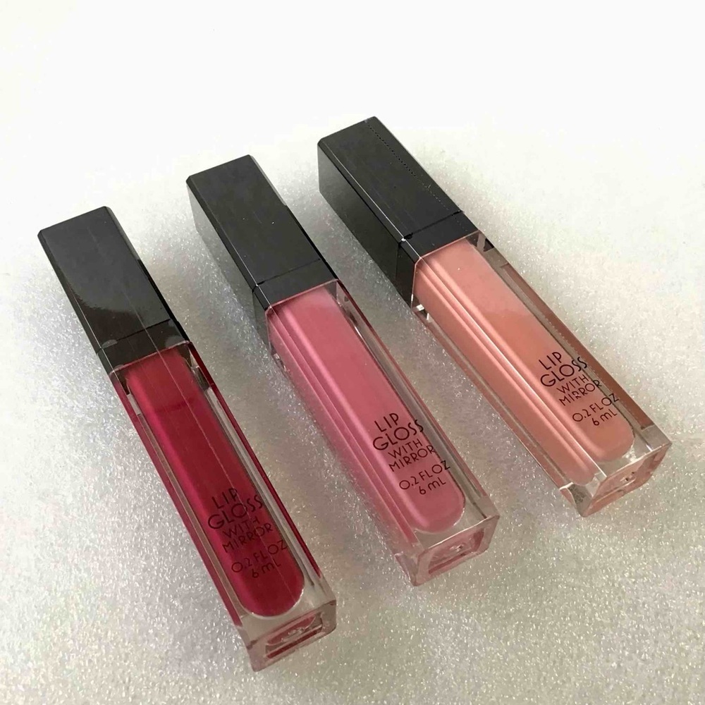 Fantasia Glass-Like Lip Gloss with Mirror Bundle of 3 New